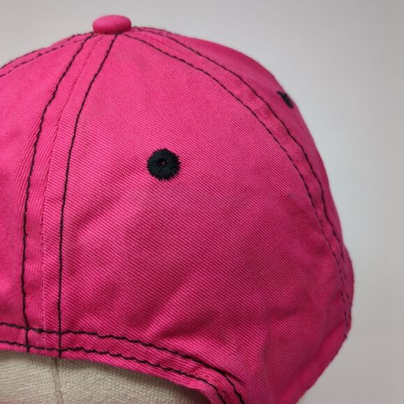 Unbranded Strapback Hat Pink One Size Adjustable Vented Holes 6 Panel Blank - Picture 7 of 11